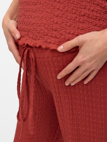 évasé Pantalon MAMALICIOUS en marron