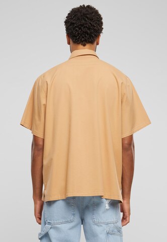 Karl Kani Comfort fit Button Up Shirt in Beige