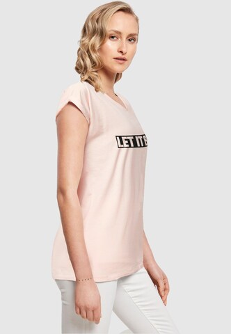 Merchcode T-Shirt 'Beatles -  Let it be' in Pink