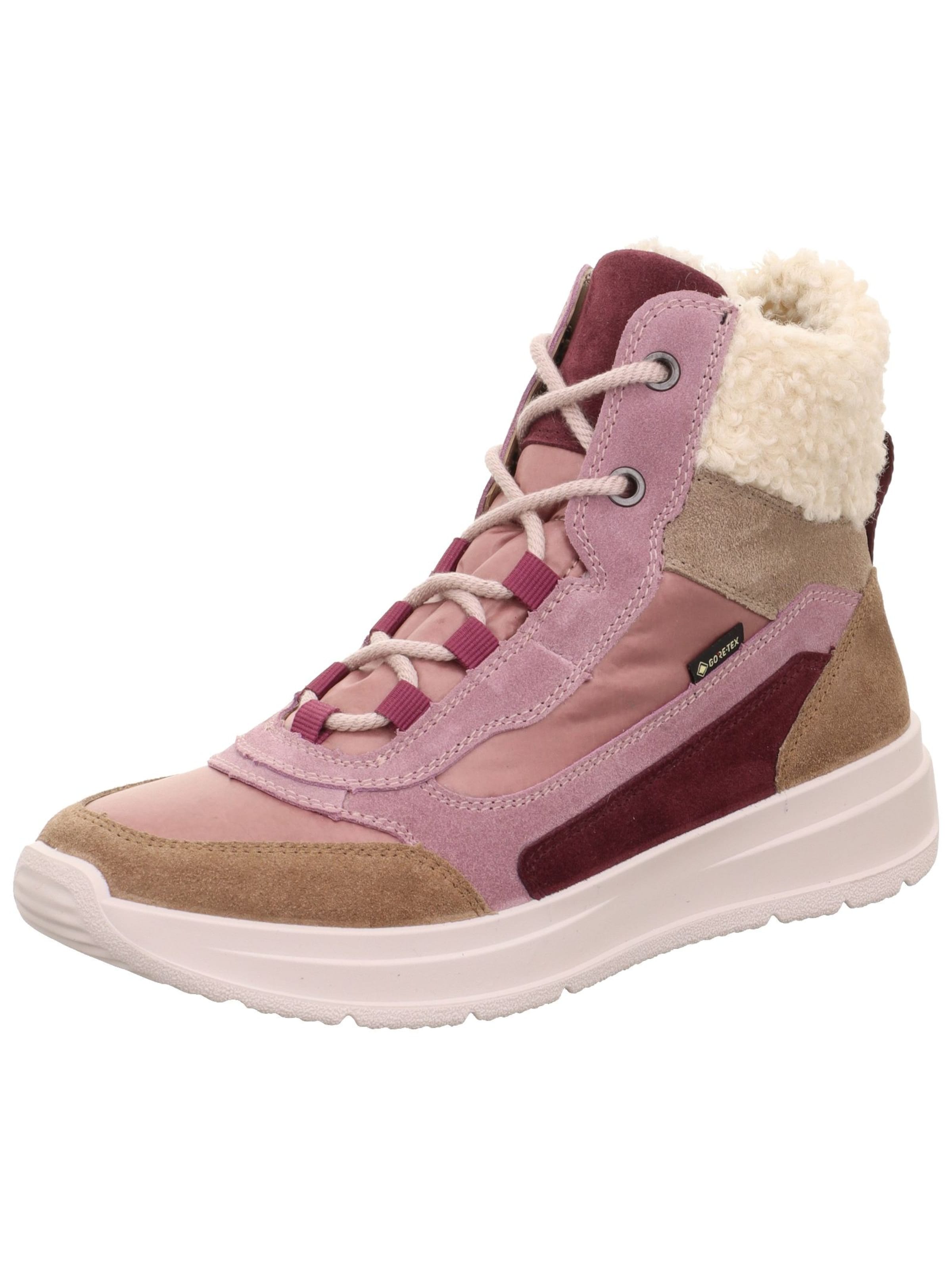 Stivaletto stringato di Legero in rosa: frontale