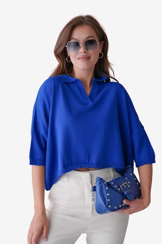 Pull-over WOMAN VISION en bleu : devant