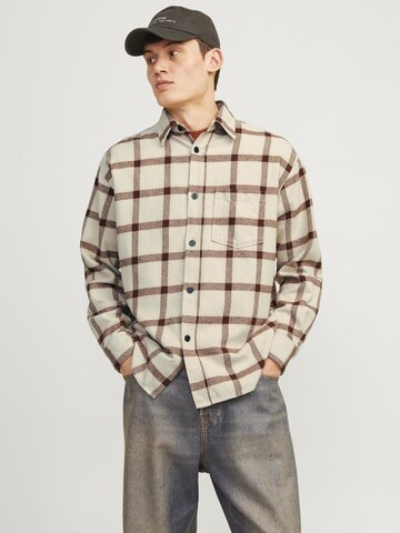 JACK & JONES Regular fit Overhemd in Beige: voorkant