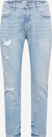 QS Tapered Jeans in Blauw: voorkant