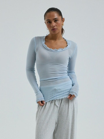 Seamless Basic Top ' Cotton ' in Blau: Vorderseite