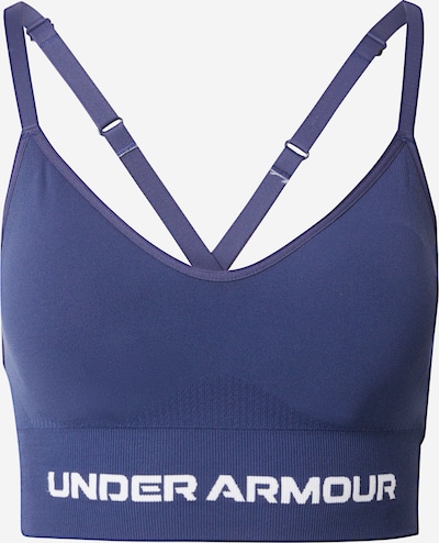 Sportinė liemenėlė 'Vanish' iš UNDER ARMOUR, spalva – tamsiai mėlyna / balta, Prekių apžvalga
