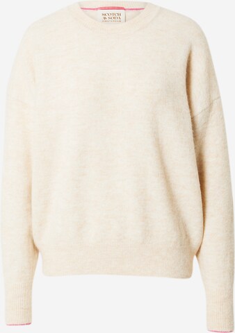 SCOTCH & SODA Sweater 'Fuzzy' in Beige: front