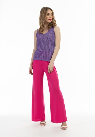 faina Knitted Top in Purple