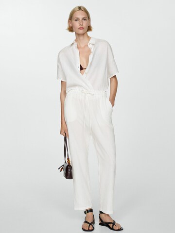 MANGO Regular Pants 'Indie' in White
