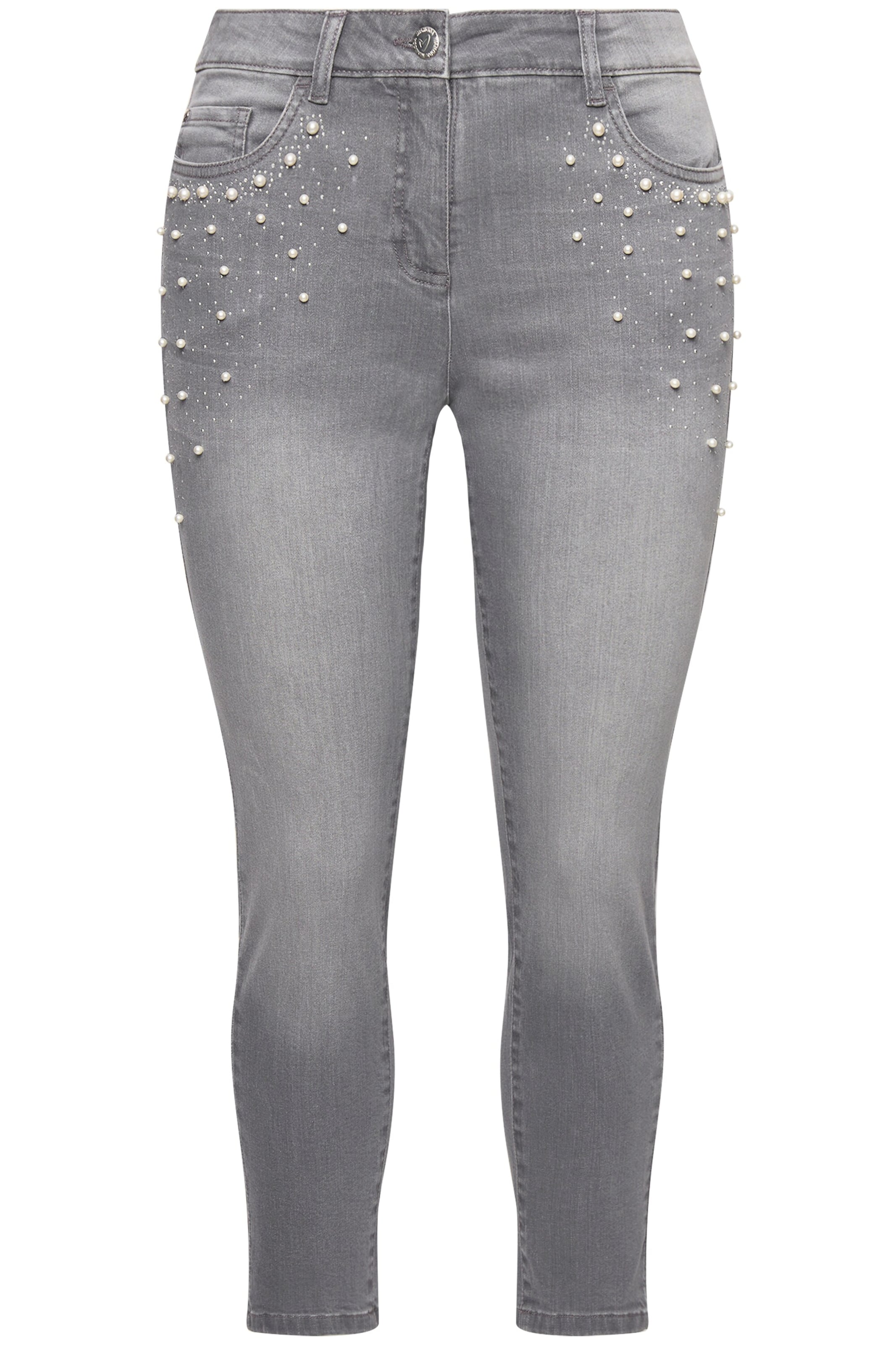 MIAMODA Skinny Jeans in Grijs: voorkant