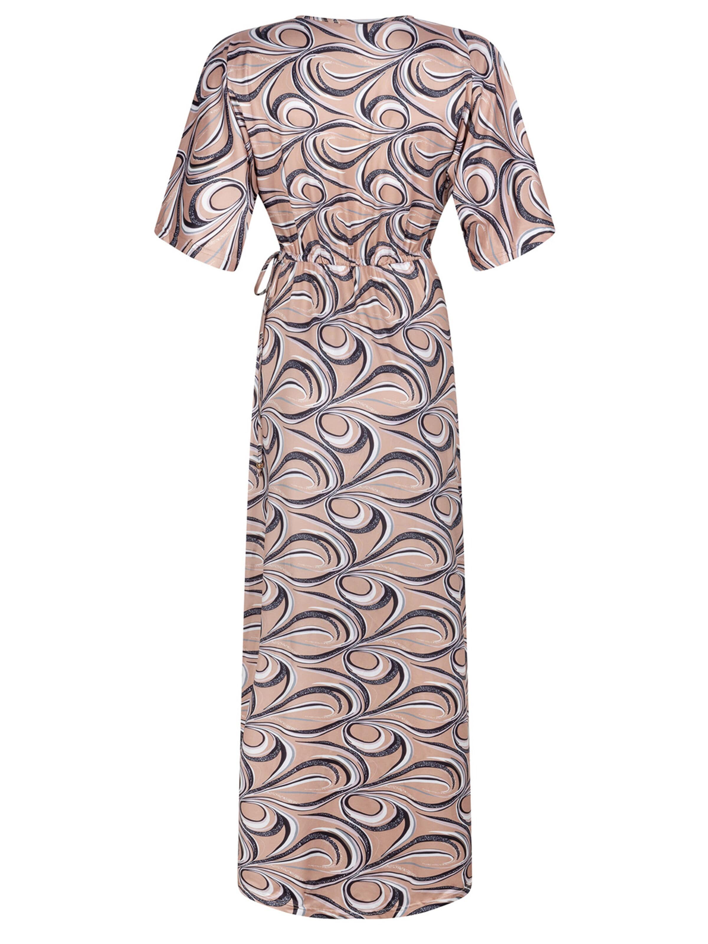 Chic by Lirette Jurk 'Kimono Lotus dress Noe' in Beige