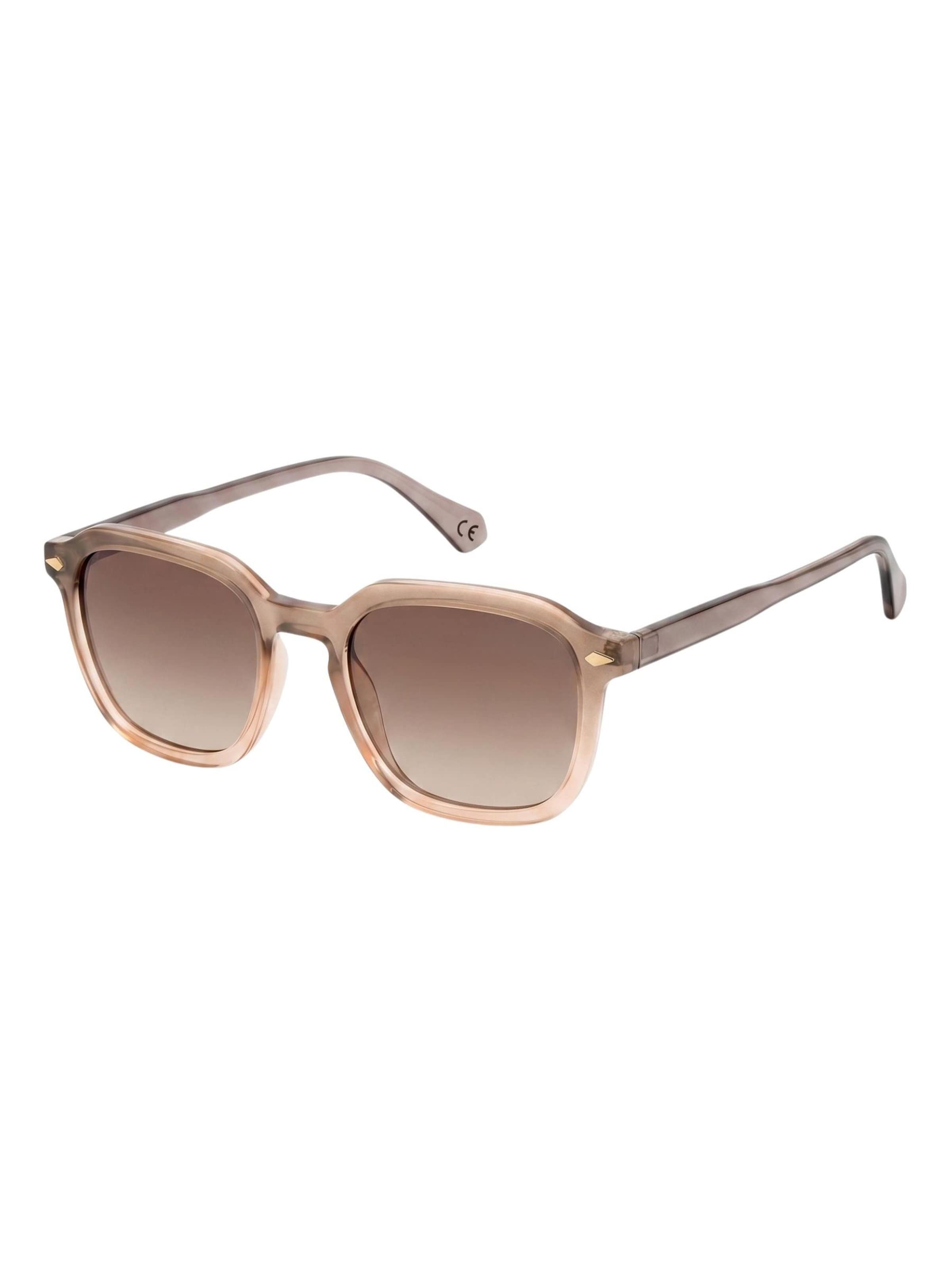 Lunettes de soleil 'Modern Wayfarer' Maxte en beige : devant