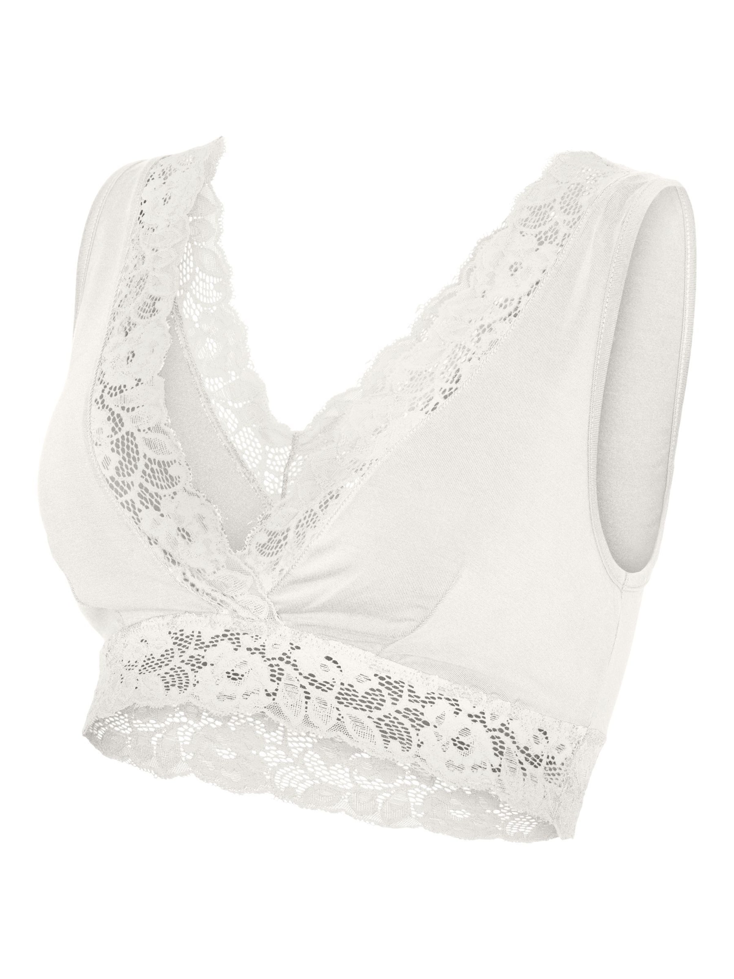 MAMALICIOUS Bustier Voedingsbh 'MLAlberta' in Wit: voorkant
