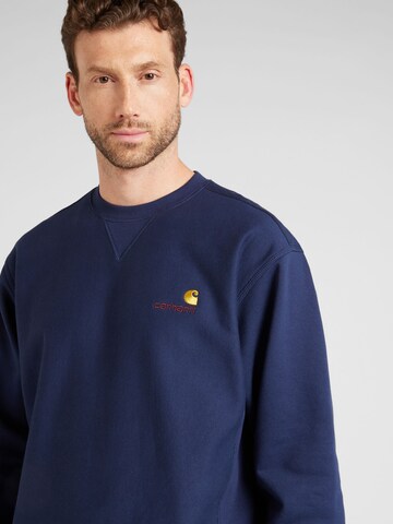 Carhartt WIP Sweatshirt 'American Script' in Blauw