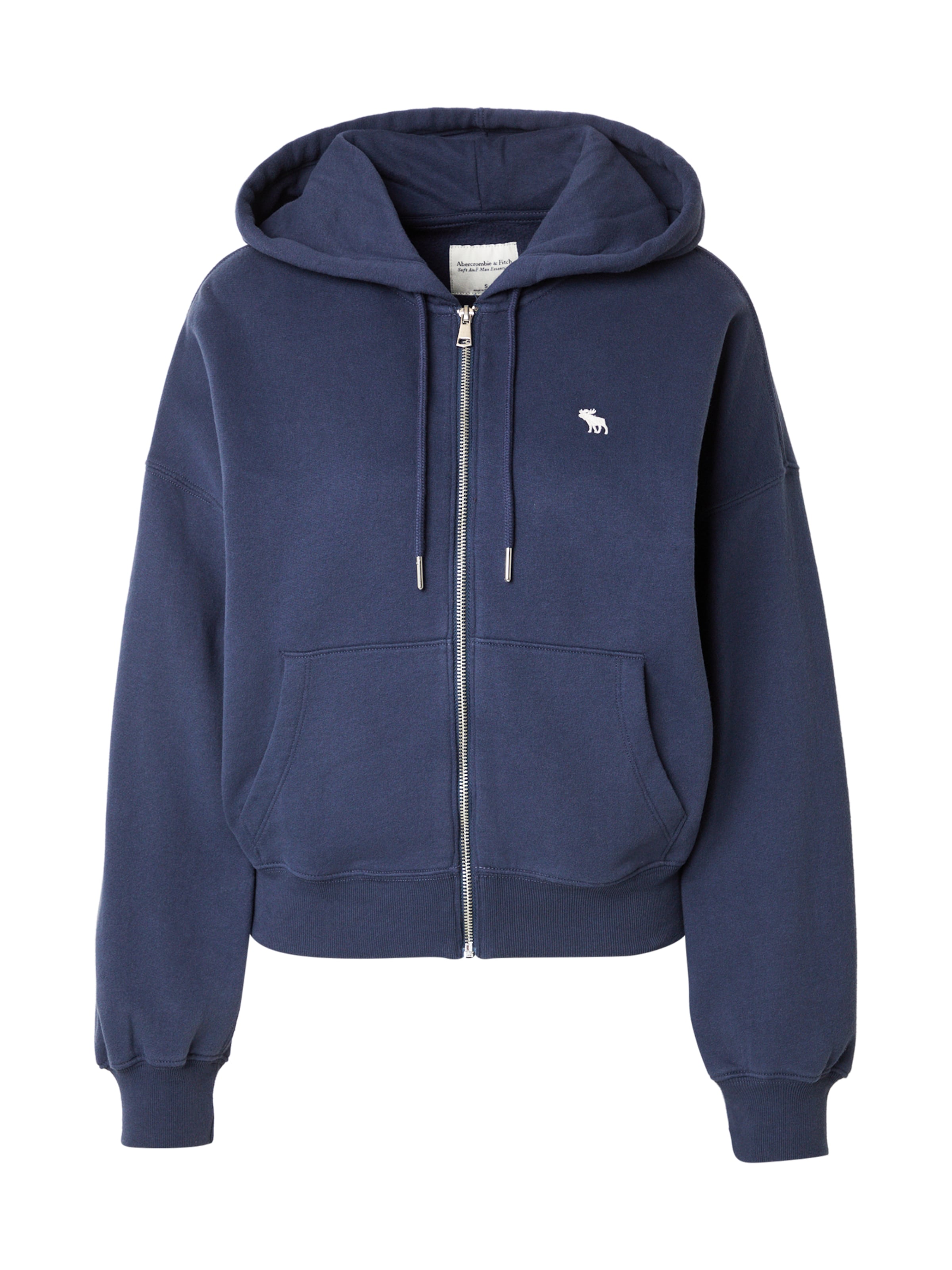 Abercrombie & Fitch - Casaco em moletão em azul: frente