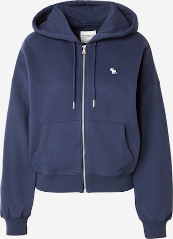 Abercrombie & Fitch Sweatvest in Blauw: voorkant