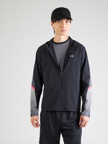 UNDER ARMOUR Αθλητικό μπουφάν 'Velociti' σε μαύρο: μπροστά