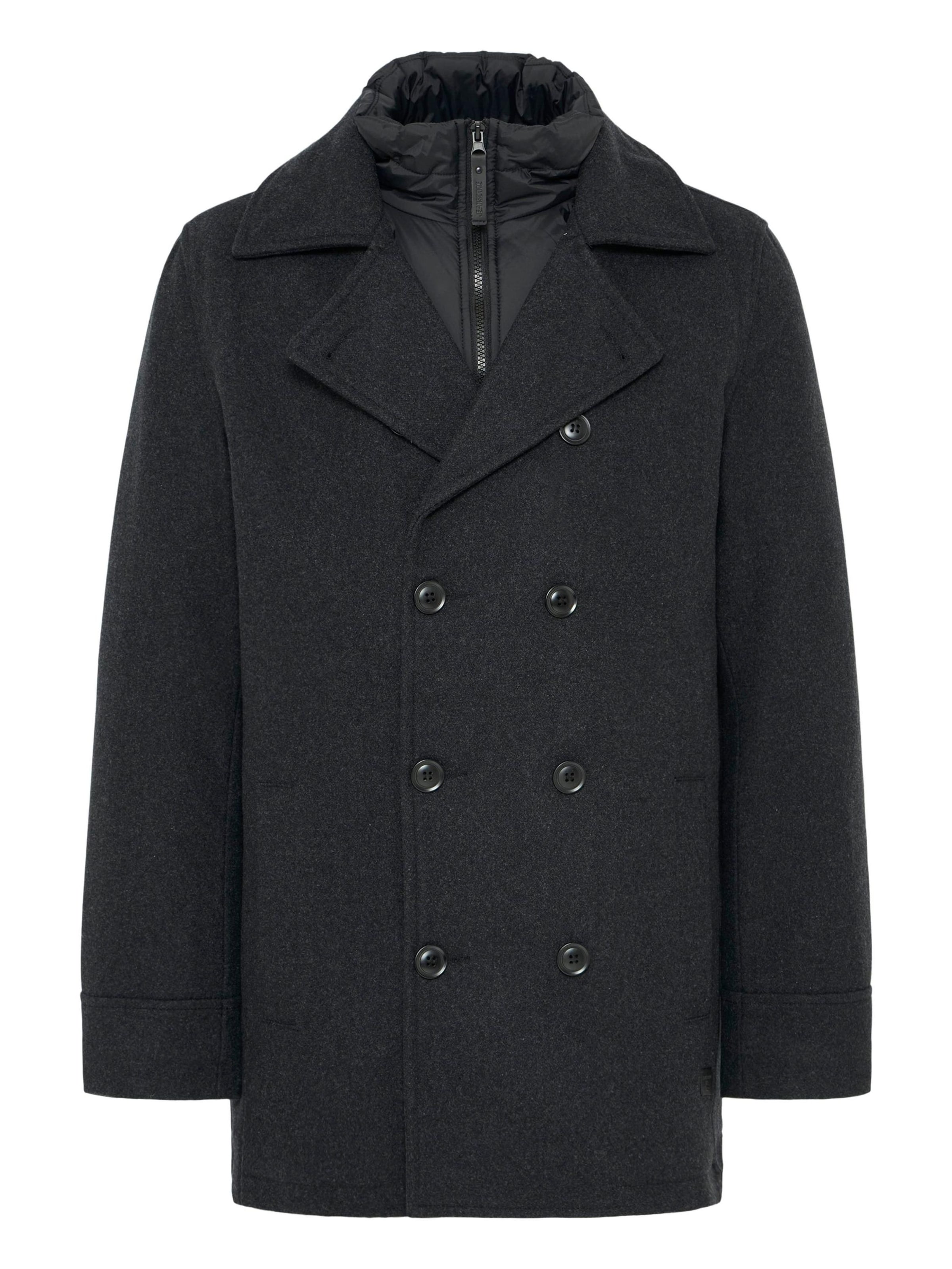 INDICODE JEANS - Sobretudo de inverno ' IDLuxeno ' em cinzento: frente