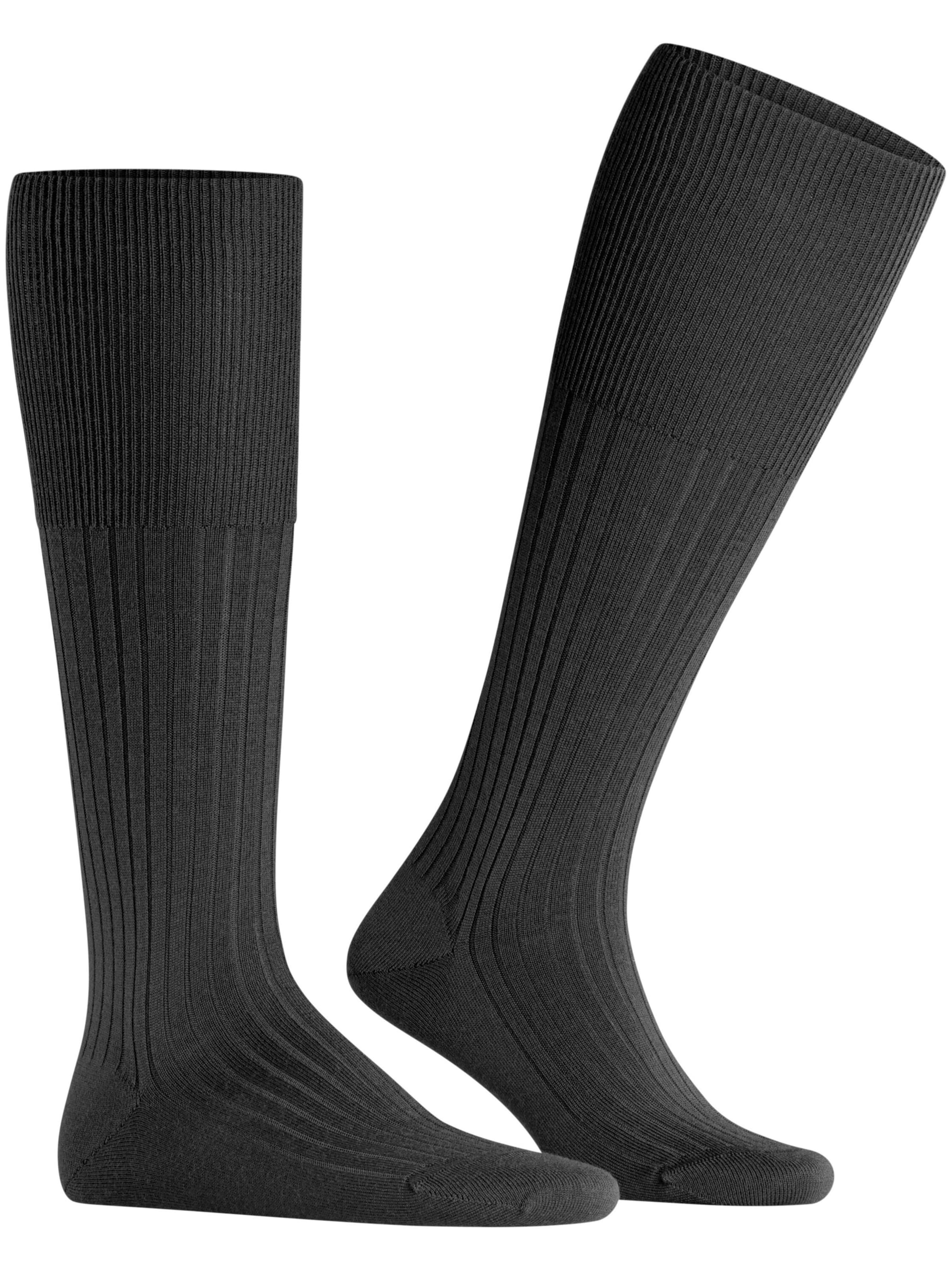 FALKE Knee High Socks 'Bristol Pure' in Black