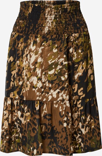 Claire Jupe 'Noemi' en beige clair / bleu nuit / olive / roseau / blanc, Vue avec produit
