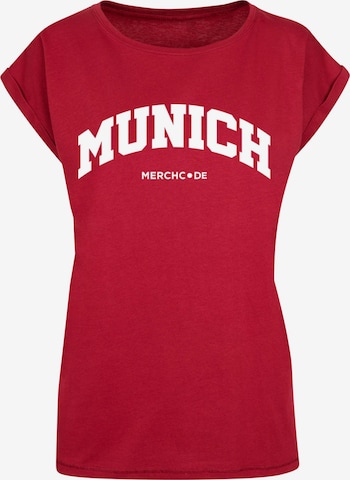 Merchcode Shirt 'Munich' in Rood: voorkant
