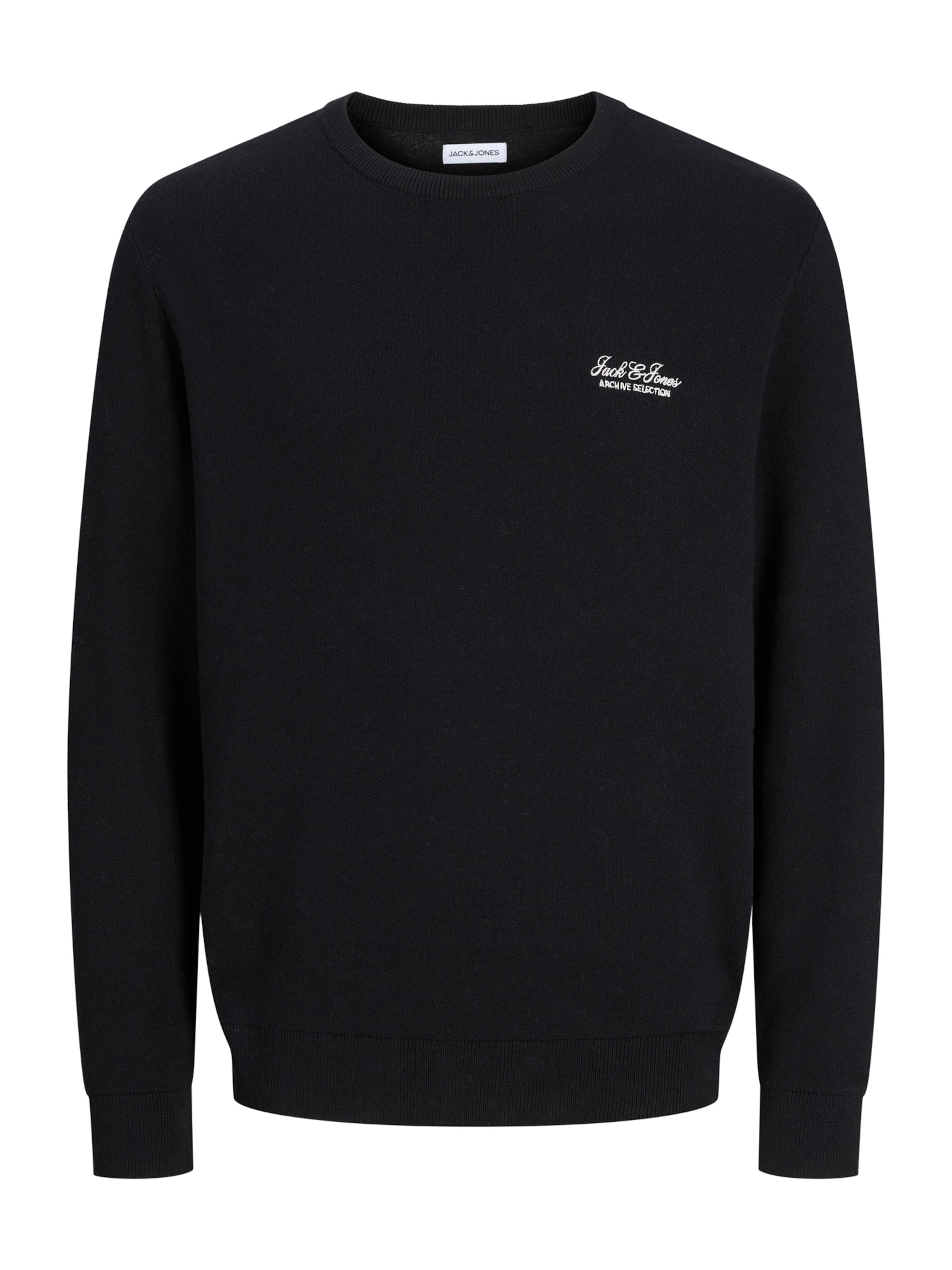 Jack & Jones Junior Kampsun 'JJEARCHIVE', värv must: eest vaates