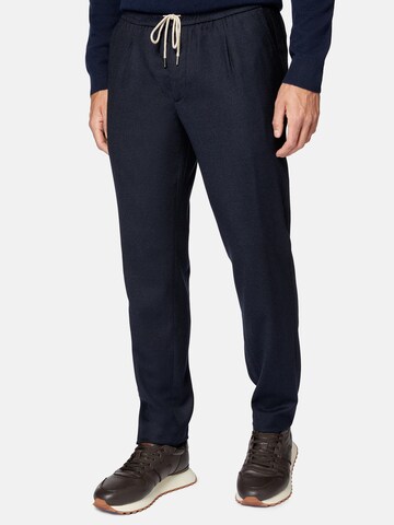 Boggi Milano Regular Trousers with creases in Blue: front