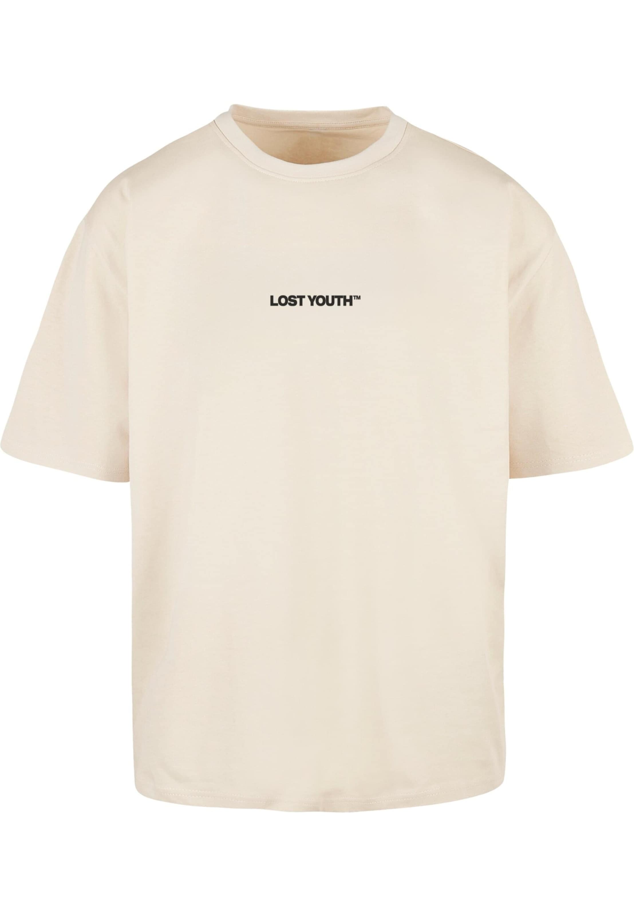 Maglietta 'Chaos' di Lost Youth in beige: frontale