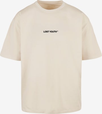 Lost Youth Shirt 'Chaos' in Beige: voorkant