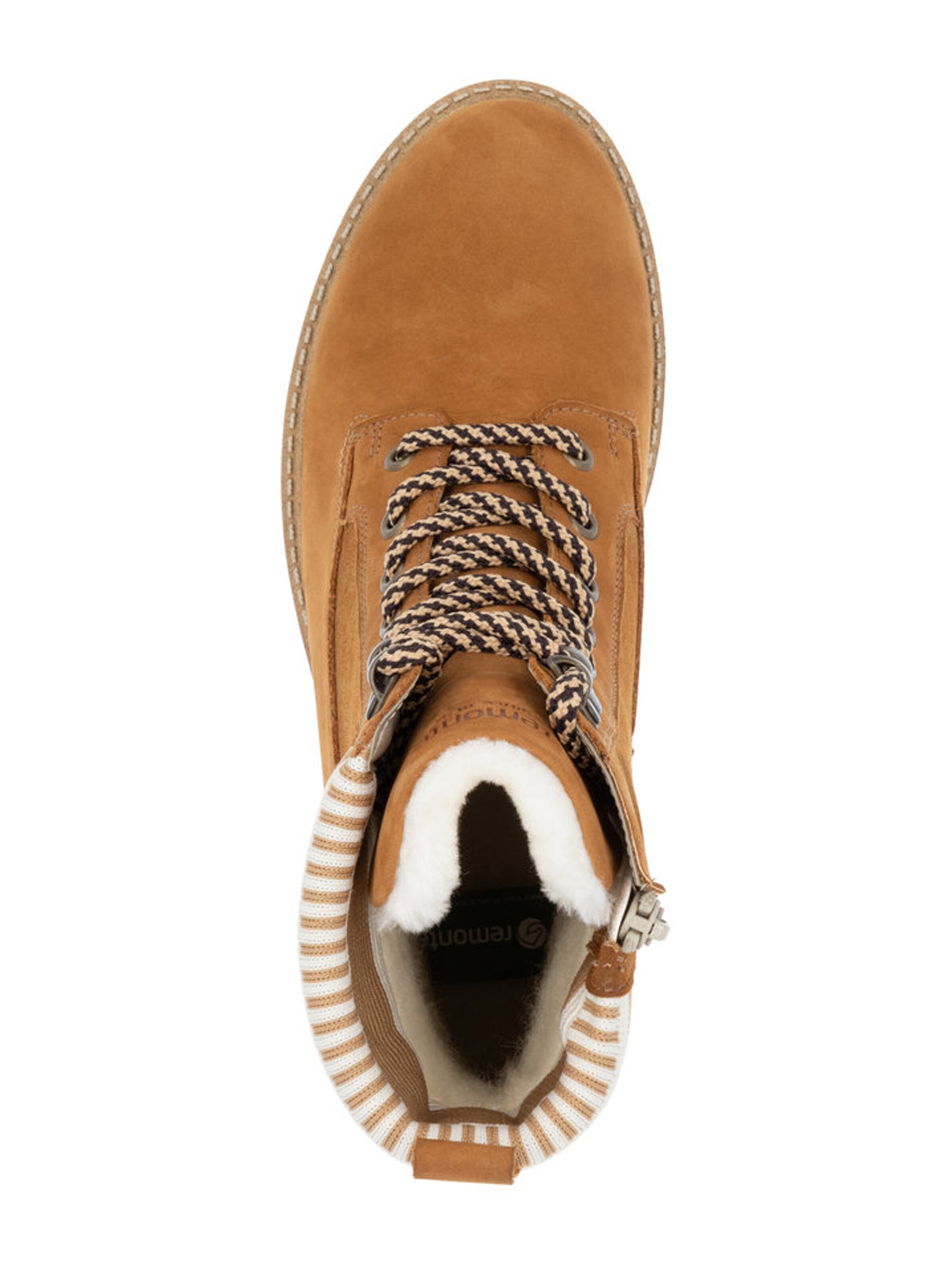 REMONTE Šněrovací kozačky – hnědá