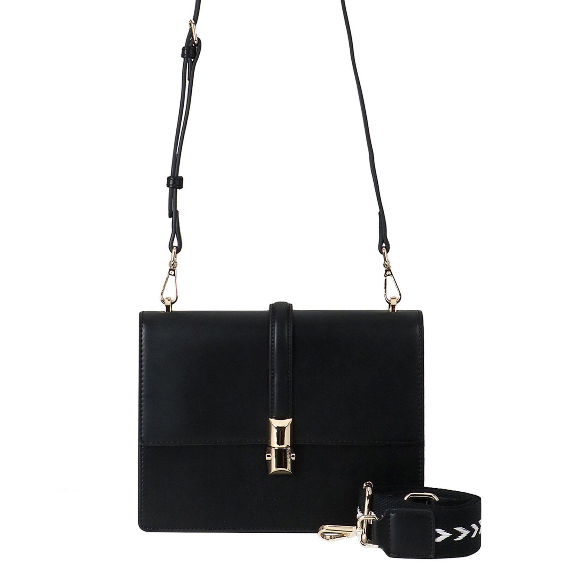 Seidenfelt Schoudertas 'Lilla Ro' in Zwart: voorkant