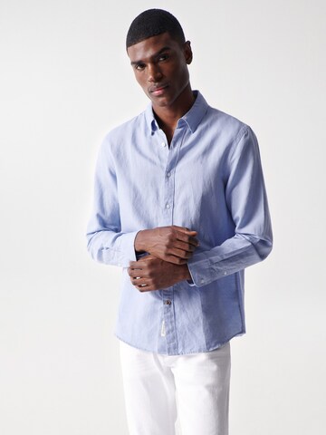 Salsa Jeans Regular fit Button Up Shirt in Blue: front