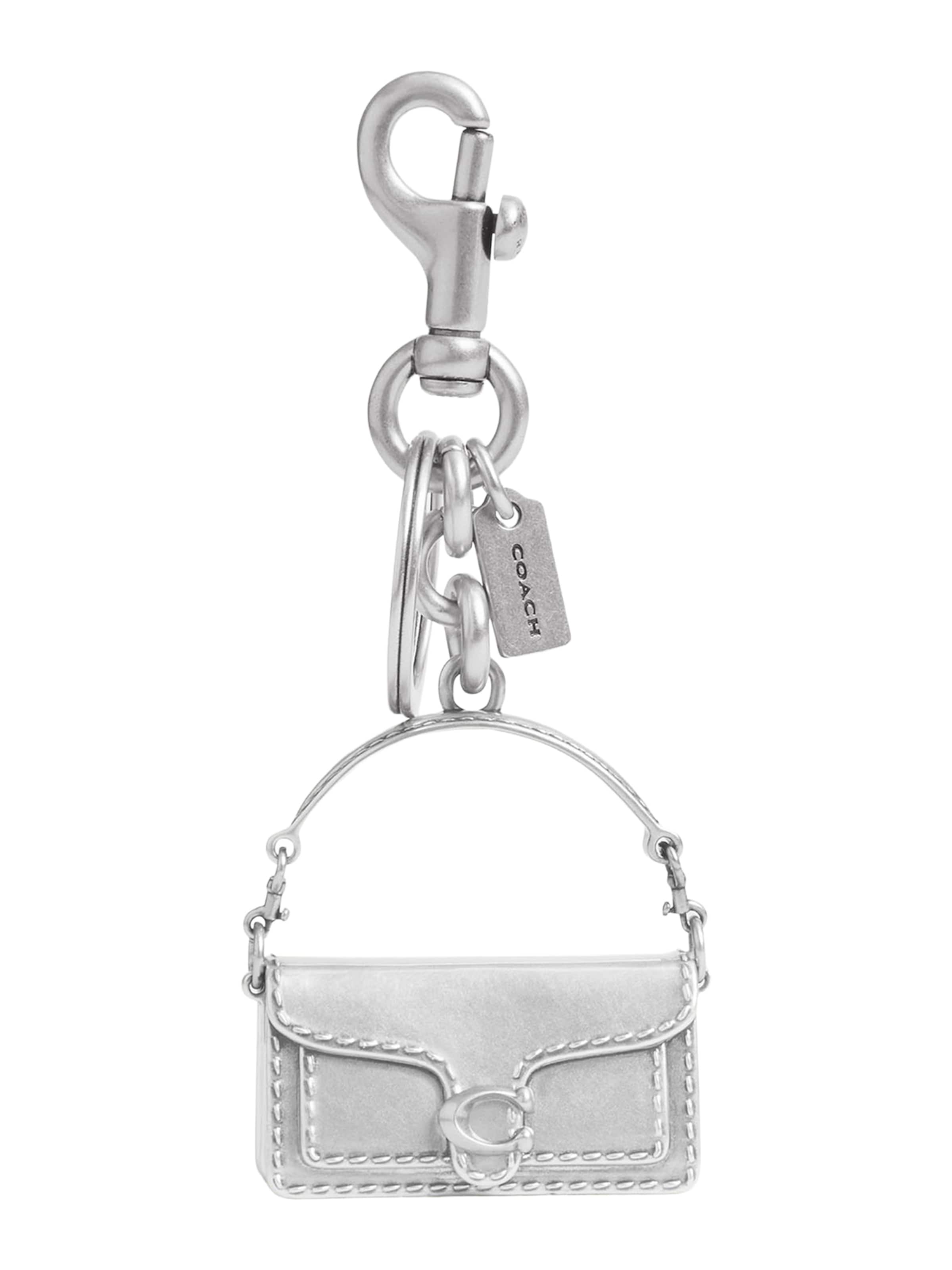 COACH Брелок в Серебристый: спереди