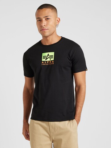 ALPHA INDUSTRIES T-Shirt in Schwarz: Vorderseite