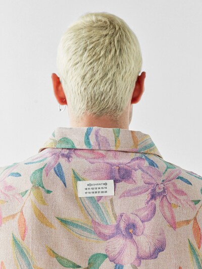 VAMOS CLO Button Up Shirt in Beige / Mixed colors, Item view