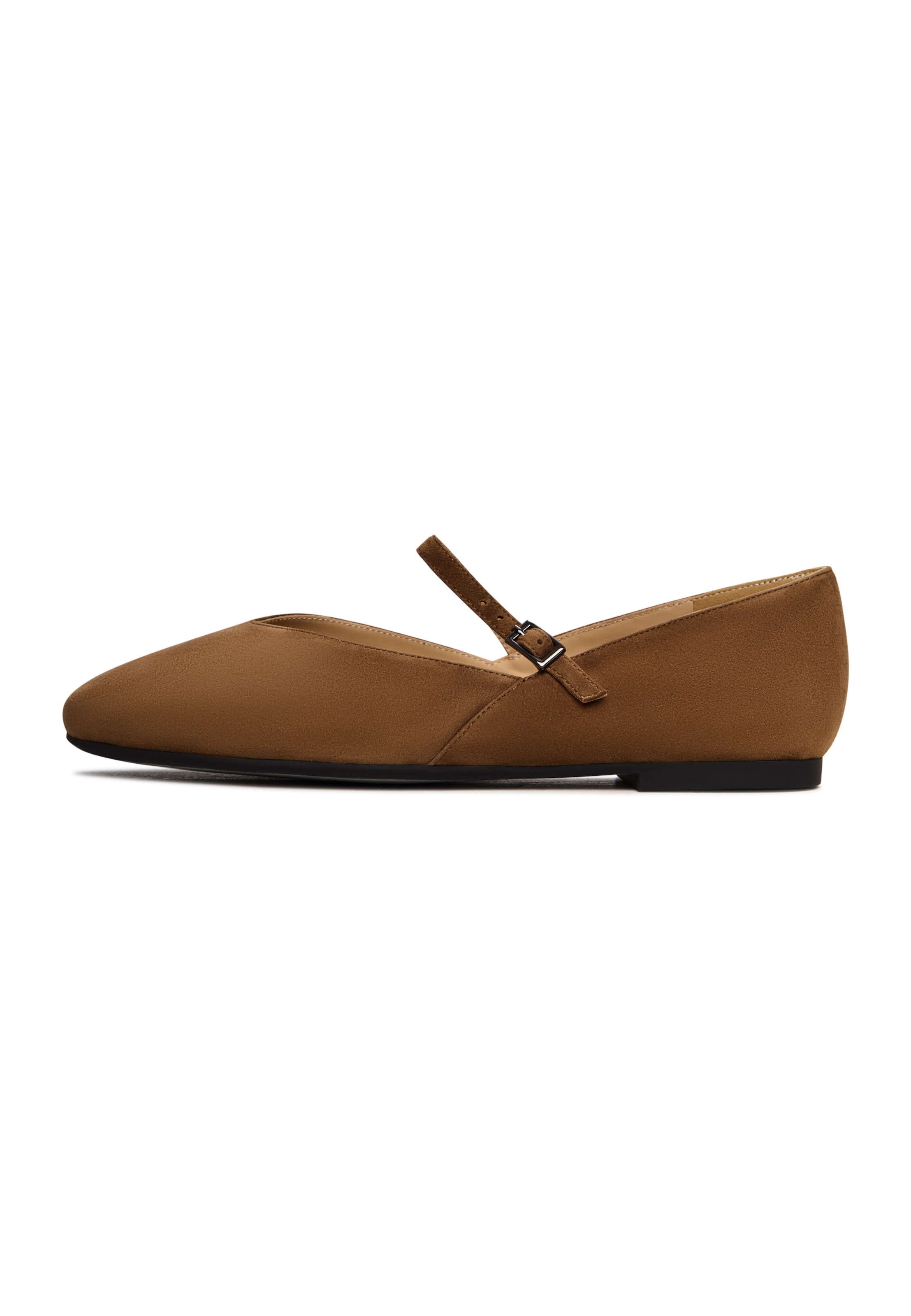 CESARE GASPARI Strap ballerina in Brown: front