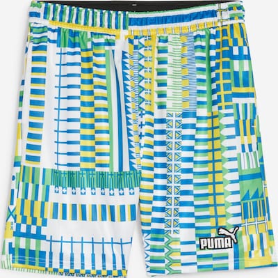 PUMA Sportbyxa i azur / citron / limette / vit, Produktvy