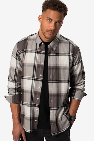 STHUGE Regular fit Button Up Shirt in Grey: front
