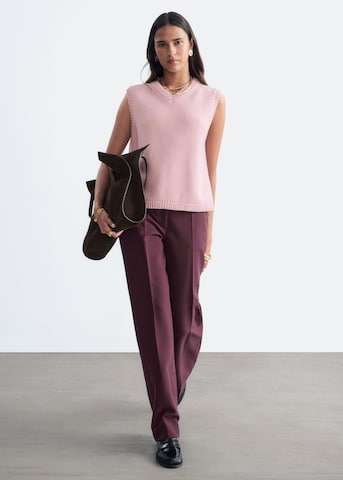 Wide leg Pantaloni con piega frontale di & Other Stories in rosso