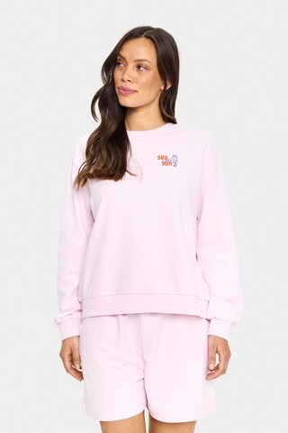 SAINT TROPEZ Sweatshirt in Pink: front