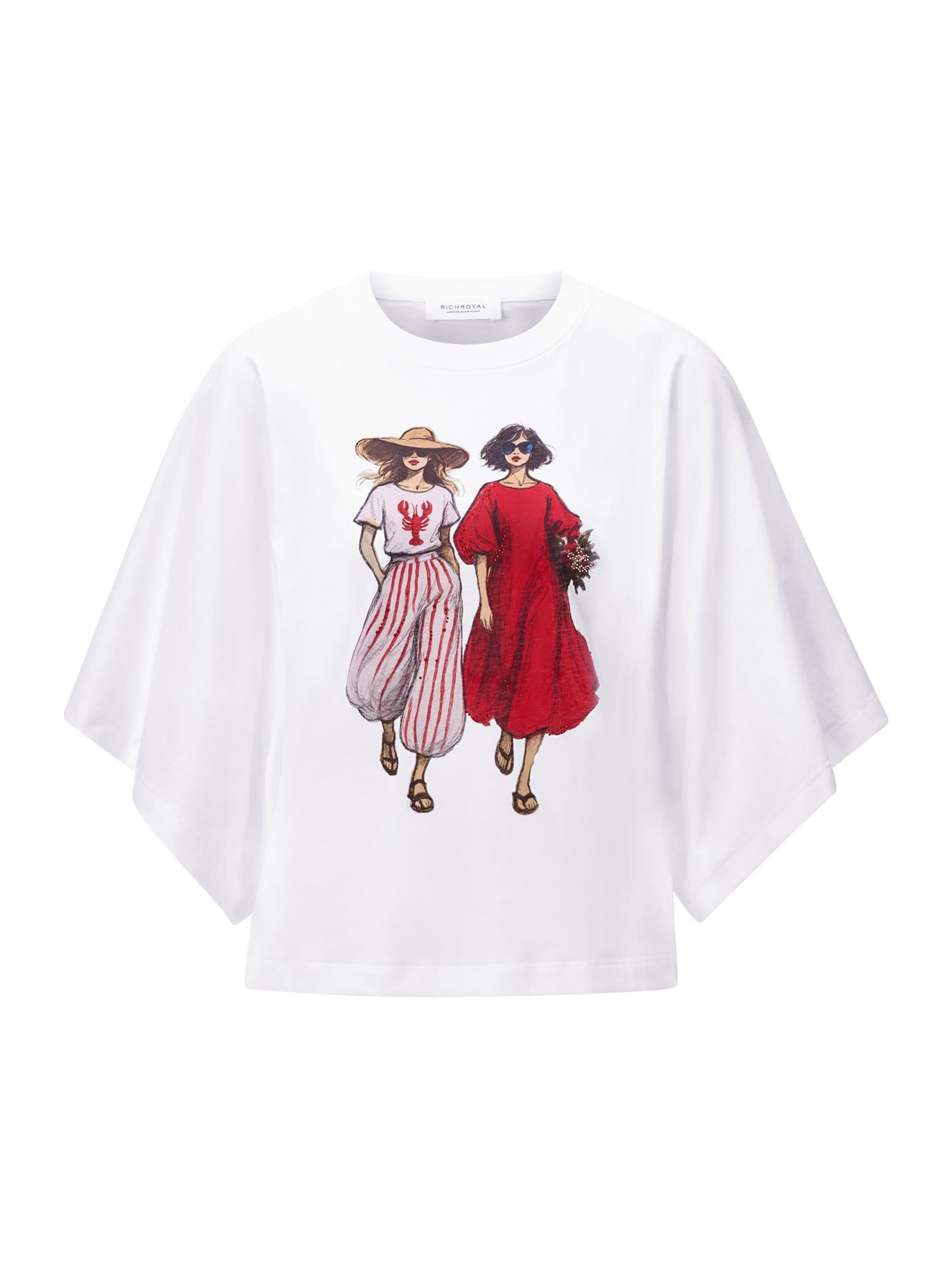 Tricou de la Rich & Royal pe alb: față