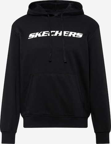 SKECHERS Sport sweatshirt i svart: framsida