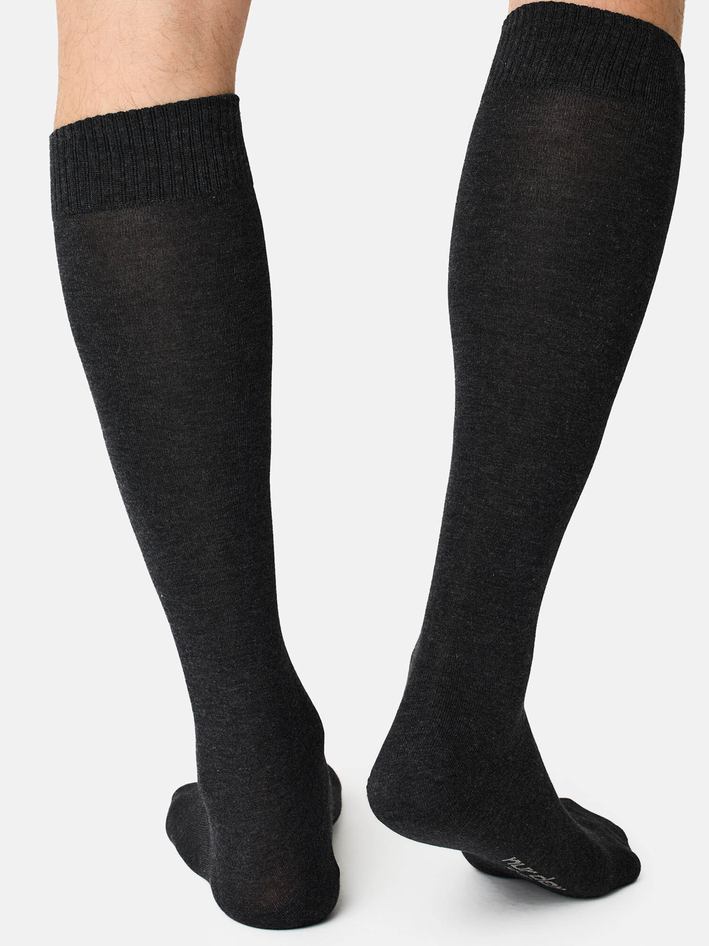 Nur Die Kniestrümpfe ' Bambus Kniesocken ' in Grau