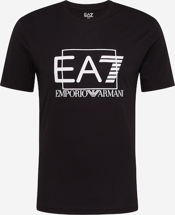 T-Shirt EA7 Emporio Armani en noir : devant