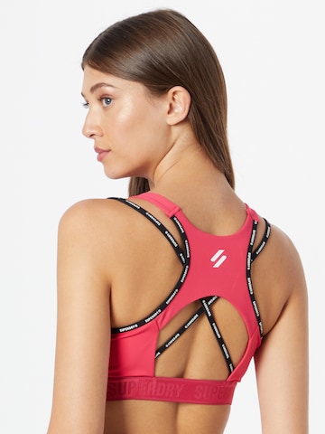 Superdry Bustier Sport bh in Roze