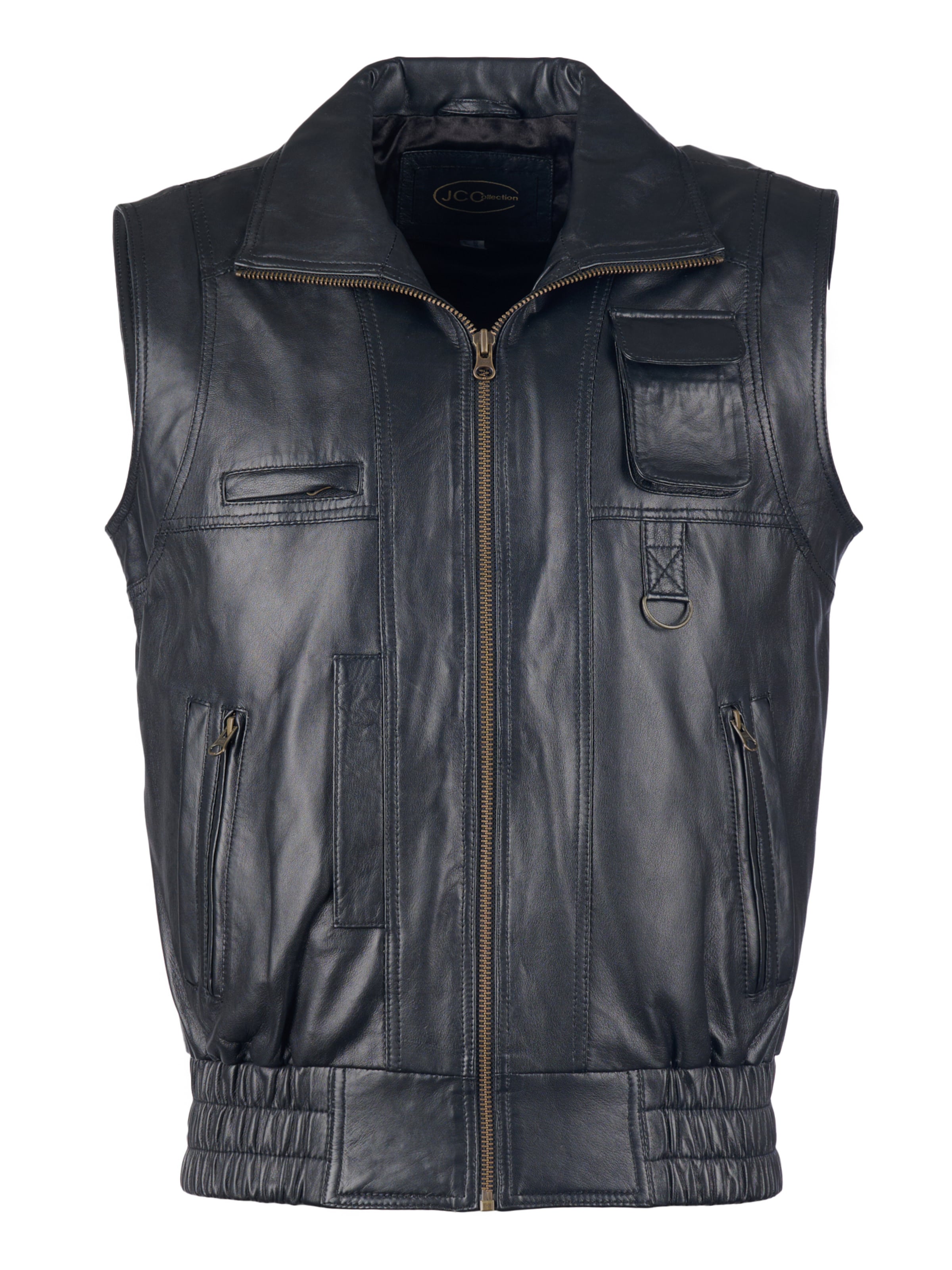 JCC Vest in Black: front