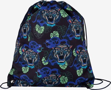 Pick & Pack Gym Bag ' Dangerous Cat AOP ' in Blue
