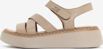 Derimod Sandale in Beige: Vorderseite