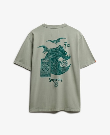 T-Shirt 'Tokyo Narrative' Superdry en gris