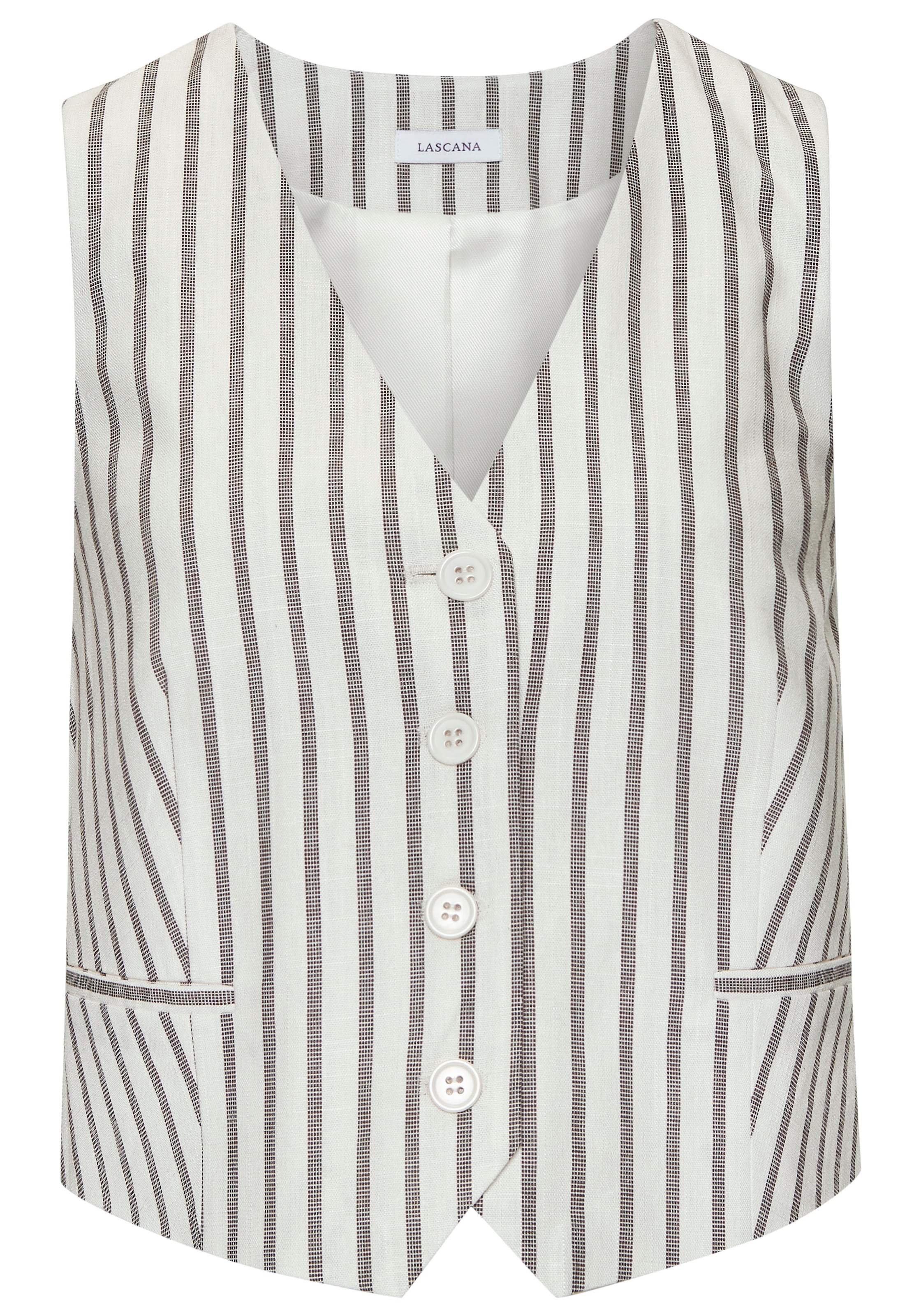 LASCANA Weste in Weiß: Vorderseite