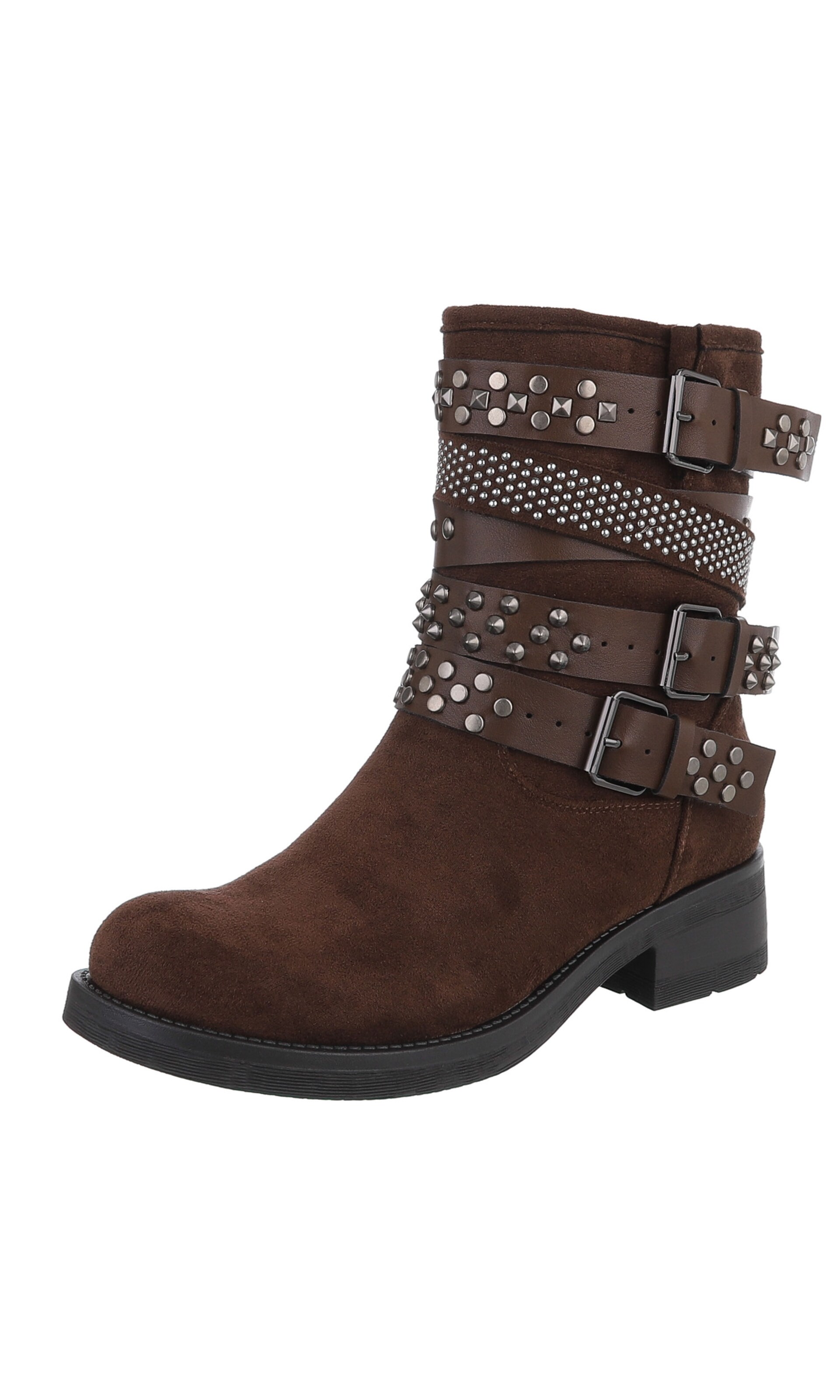 Ital-Design Stiefelette in Braun: Vorderseite